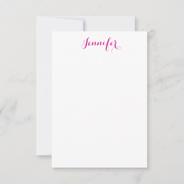 Professional elegant modern minimalist plain name RSVP card (Front)
