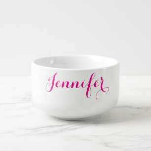 Professional elegant modern minimalist plain name soup mug