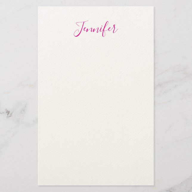 Professional elegant modern minimalist plain name stationery (Front)