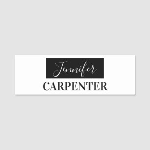 Professional elegant modern minimalist plain  name tag