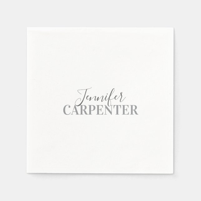 Professional elegant modern minimalist plain napkins (Front)