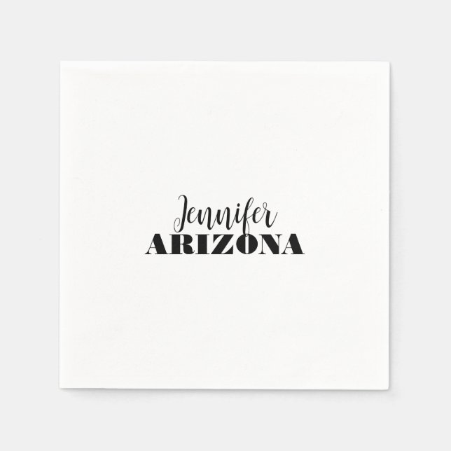 Professional elegant modern minimalist plain napkins (Front)