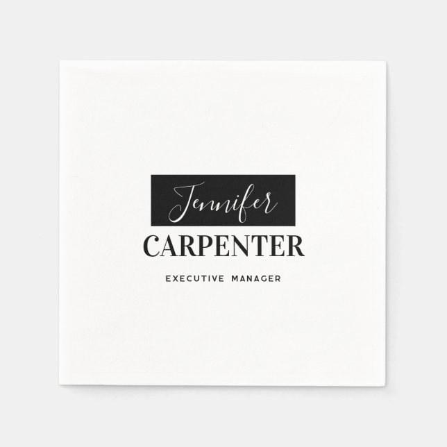 Professional elegant modern minimalist plain  napkins (Front)