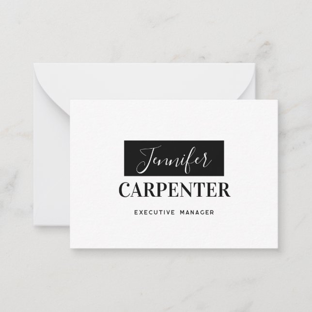 Professional elegant modern minimalist plain  note card (Front)