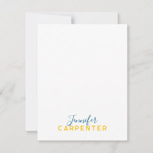 Professional elegant modern minimalist plain note card