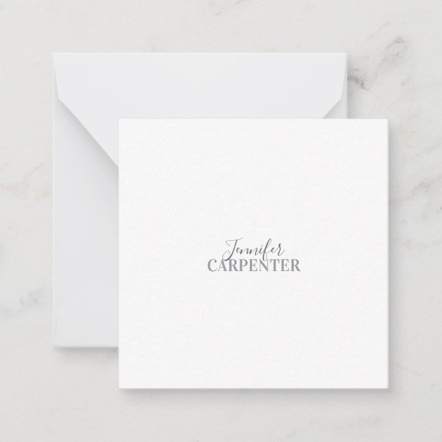 Professional elegant modern minimalist plain note card (Front)