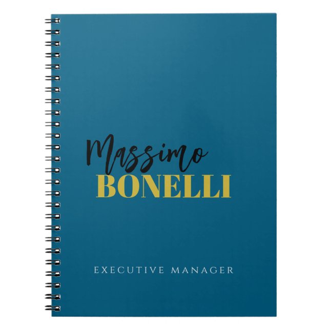 Professional elegant modern minimalist plain notebook (Front)