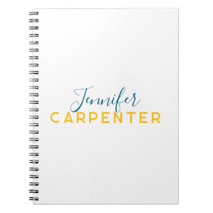 Professional elegant modern minimalist plain notebook