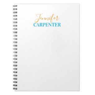 Professional elegant modern minimalist plain notebook