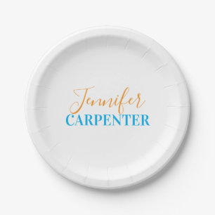 Professional elegant modern minimalist plain paper plates