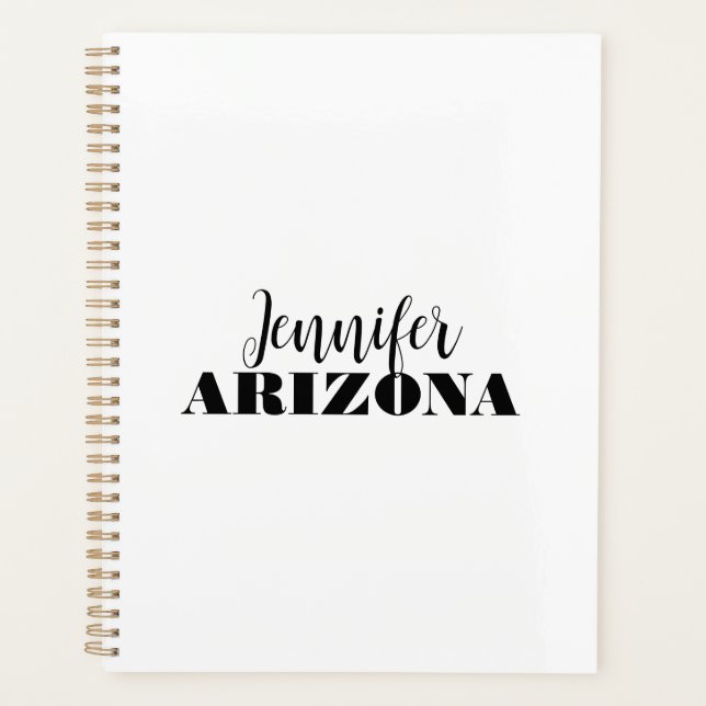 Professional elegant modern minimalist plain planner (Front)