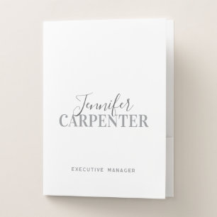 Professional elegant modern minimalist plain pocket folder
