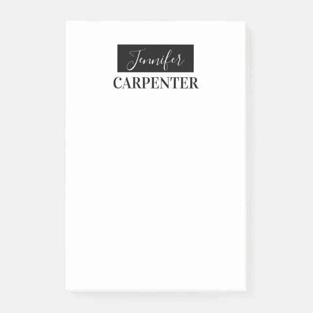 Professional elegant modern minimalist plain  post-it notes (Front)