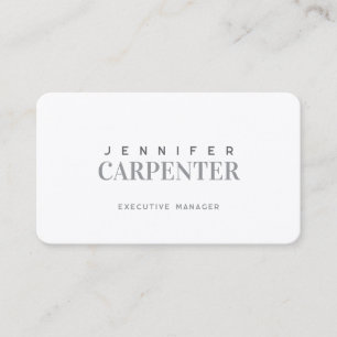 Professional elegant modern minimalist plain silk business card