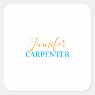 Professional elegant modern minimalist plain square sticker