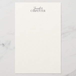 Professional elegant modern minimalist plain stationery