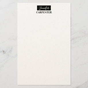 Professional elegant modern minimalist plain stationery