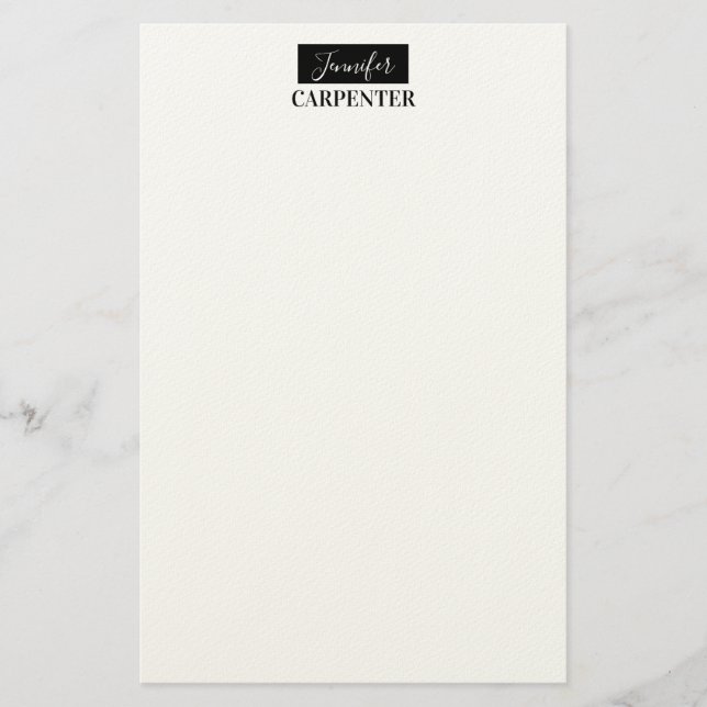 Professional elegant modern minimalist plain  stationery (Front)