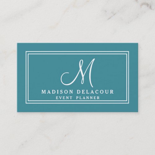 Professional Elegant Modern Monogram Gold  White Business Card