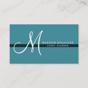 Professional Elegant Modern Monogram Gold & White Business Card by sunbuds at Zazzle