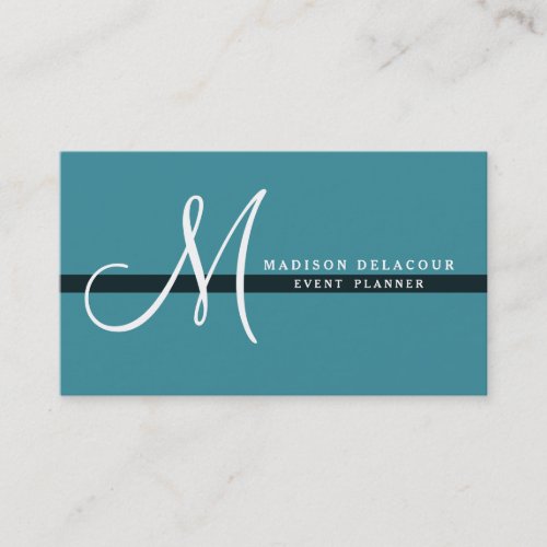 Professional Elegant Modern Monogram Gold  White Business Card
