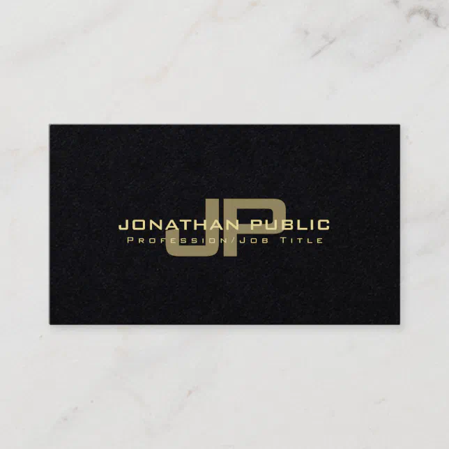 Professional Elegant Modern Monogram Plain Trendy Business Card | Zazzle