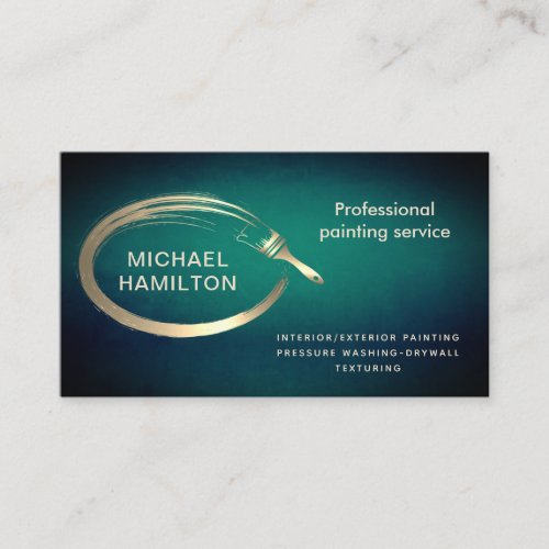 Professional elegant modern painting service  busi business card