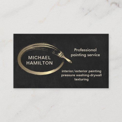 Professional elegant modern painting service  busi business card