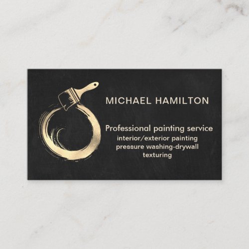 Professional elegant modern painting service busin business card