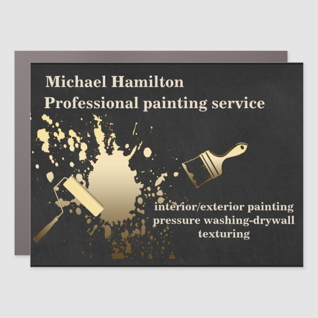 Professional elegant modern painting service busin car magnet (Front)