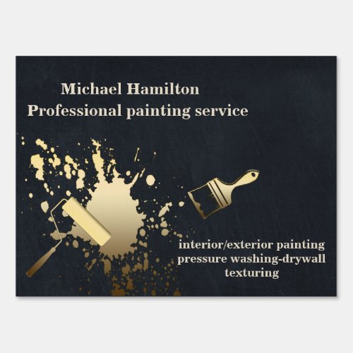 Professional elegant modern painting service busin sign