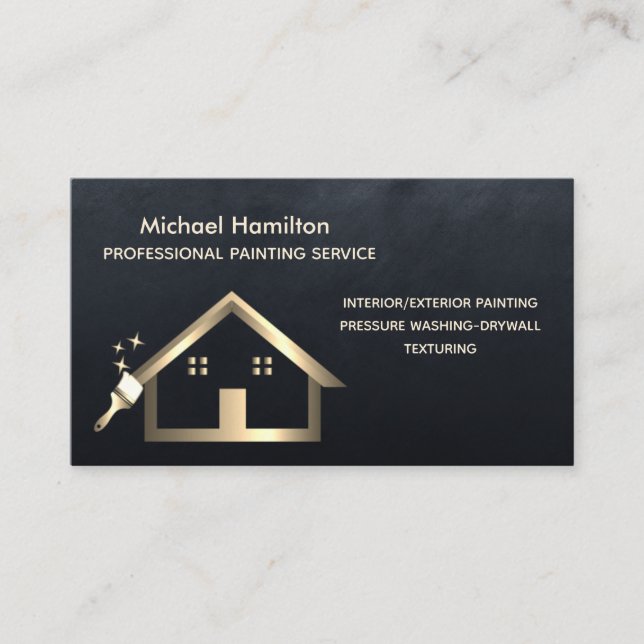 Professional elegant modern painting service business card (Front)