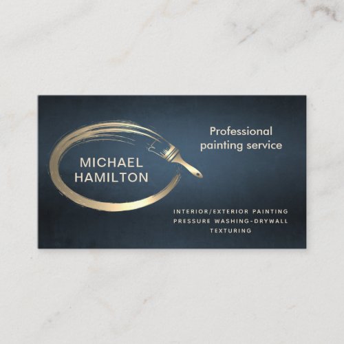 Professional elegant modern painting service  business card