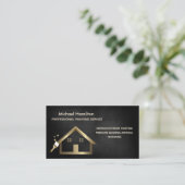 Professional elegant modern painting service business card (Standing Front)