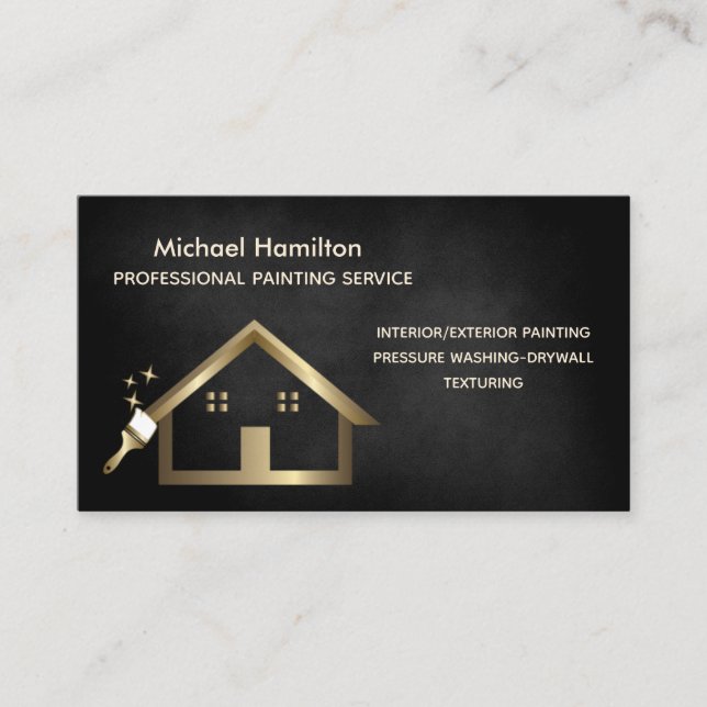 Professional elegant modern painting service business card (Front)