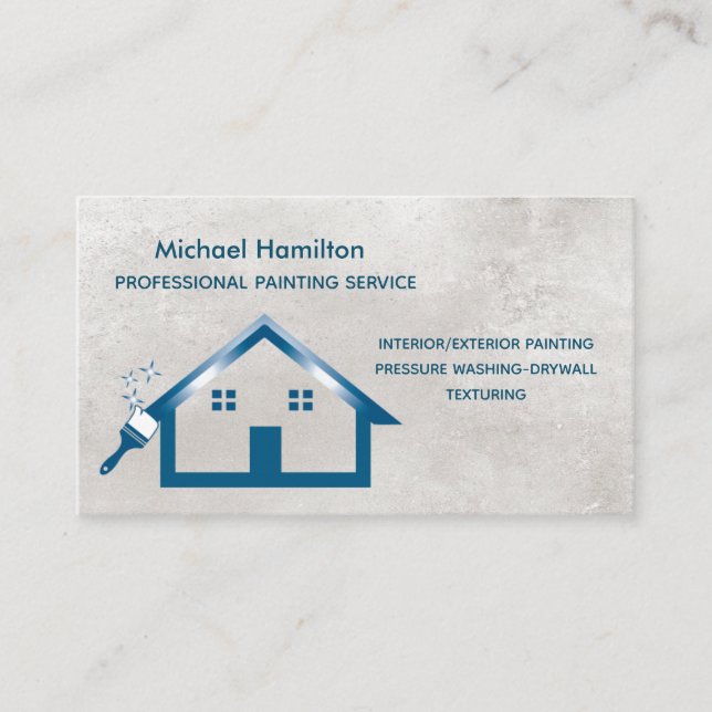 Professional elegant modern painting service business card (Front)