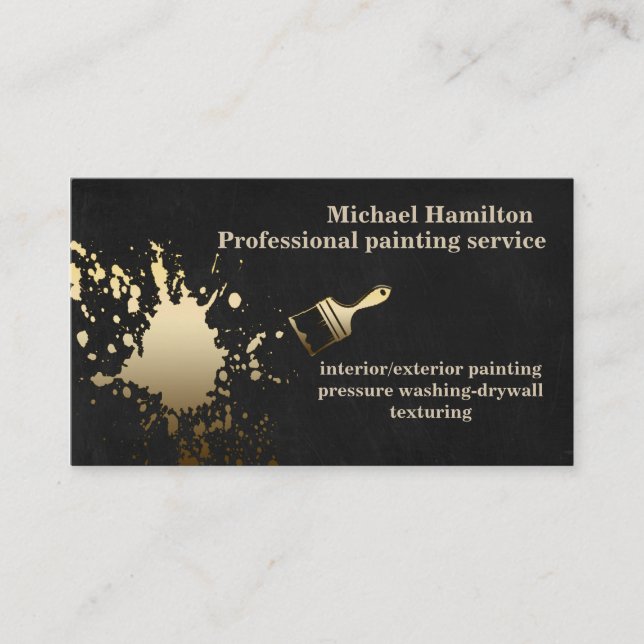 Professional elegant modern painting service business card (Front)