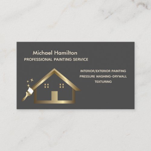 Professional elegant modern painting service business card