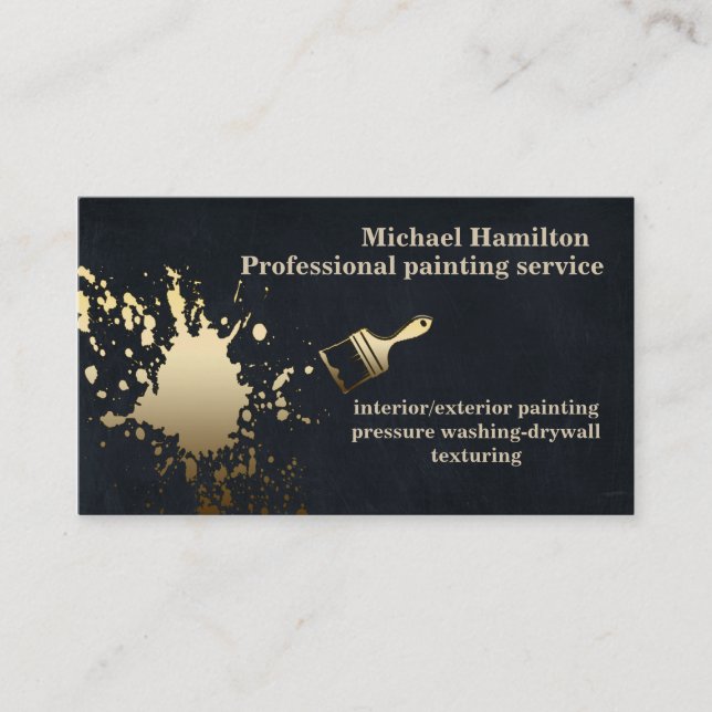 Professional elegant modern painting service business card (Front)