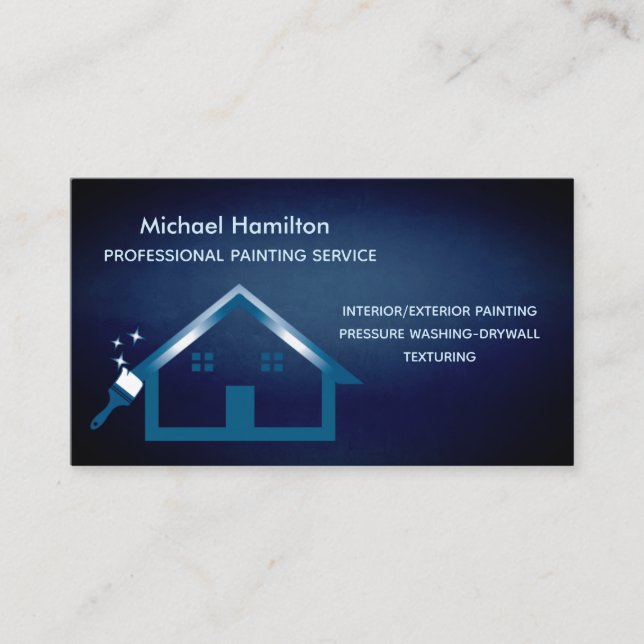 Professional elegant modern painting service business card (Front)