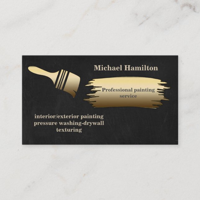 Professional elegant modern painting service business card (Front)