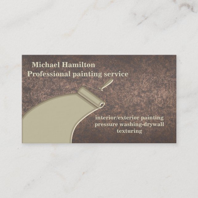 Professional elegant modern painting service business card (Front)