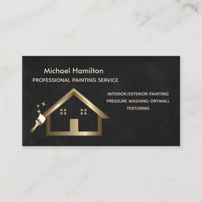 Professional elegant modern painting service business card (Front)