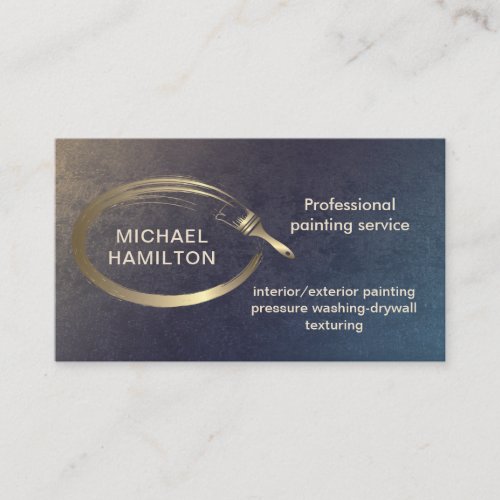 Professional elegant modern painting service business card