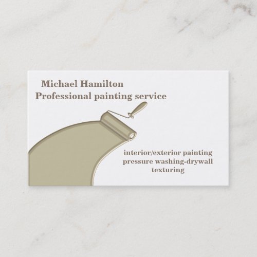 Professional elegant modern painting service business card