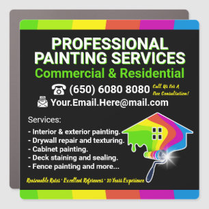 Professional elegant modern painting service car magnet