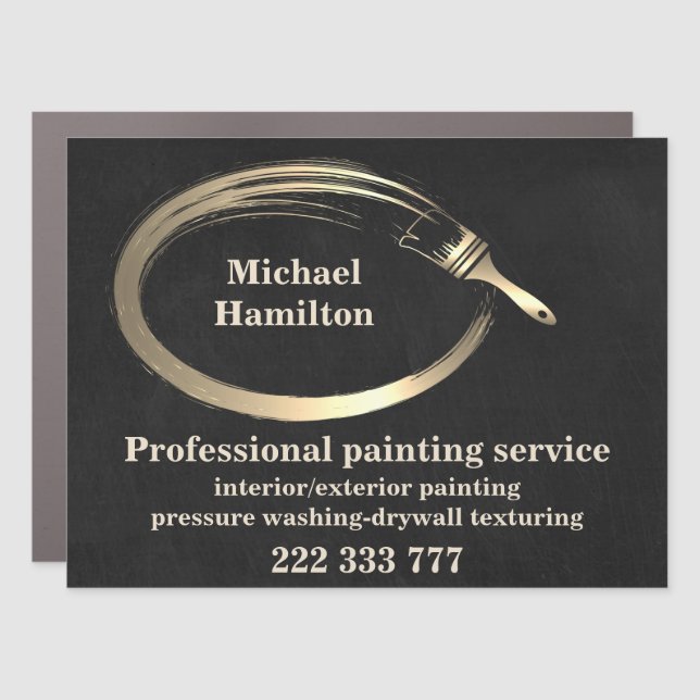 Professional elegant modern painting service  car magnet (Front)