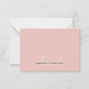 Professional Elegant Modern Personalized With Name Note Card