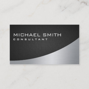 Professional Elegant Modern Plain Metal Black Business Card