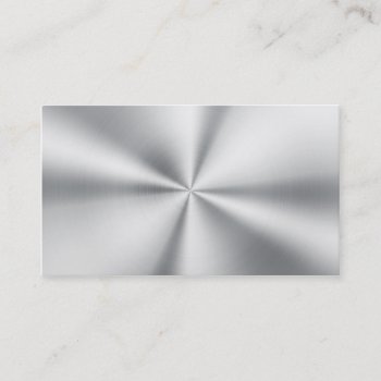 Professional Elegant Modern Plain Silver Metal Business Card by Lamborati at Zazzle